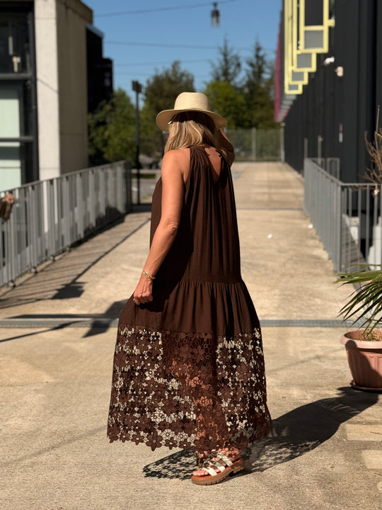 Robe longue dentelle CHOCO 3424
