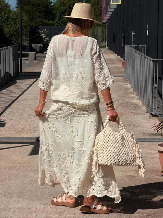 Top BEIGE coton 1807