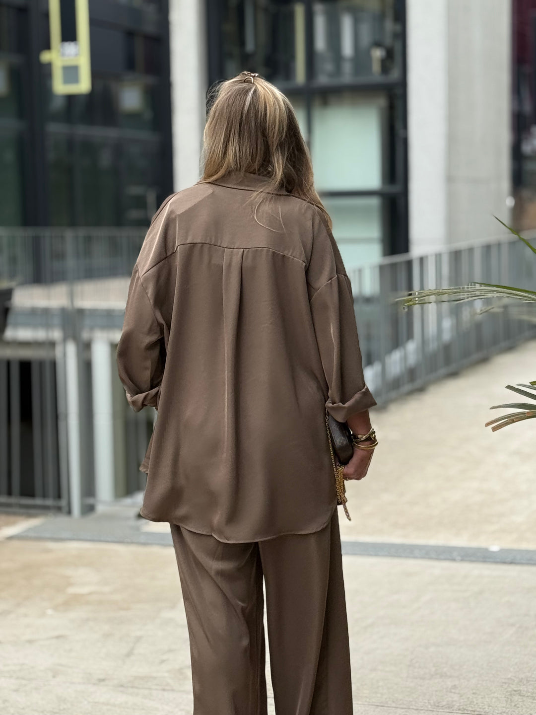 Chemise fluide Taupe PF313