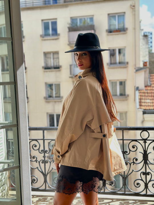 Trench oversize beige court 3067