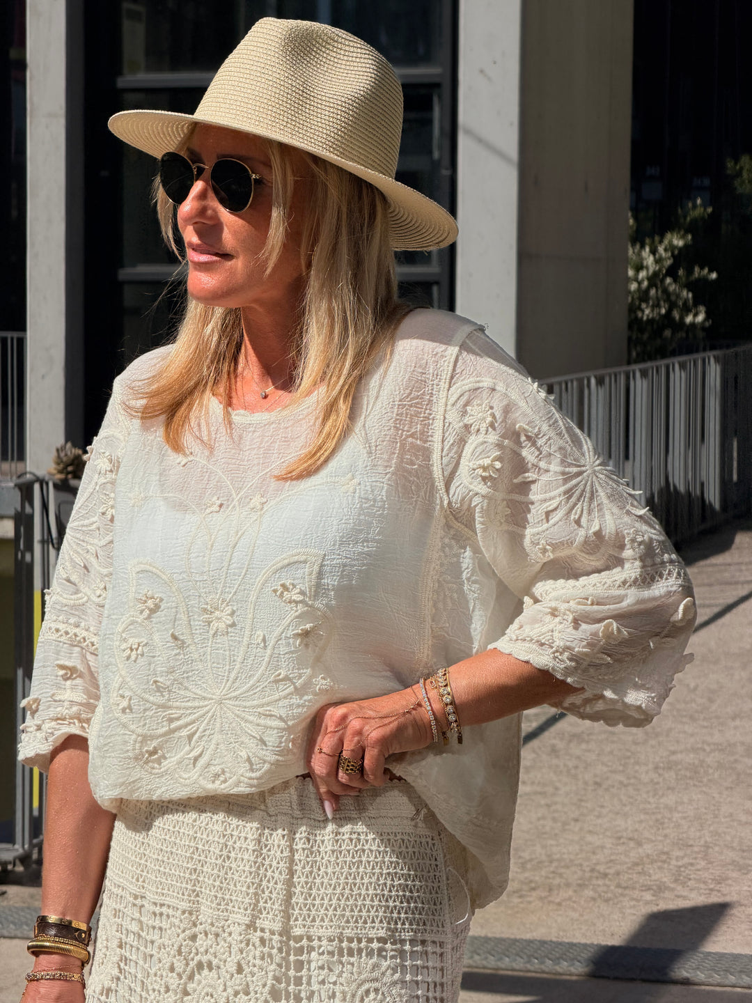 Top BEIGE coton 1807