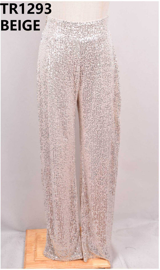 Pantalon aux sequin beige /J-1293