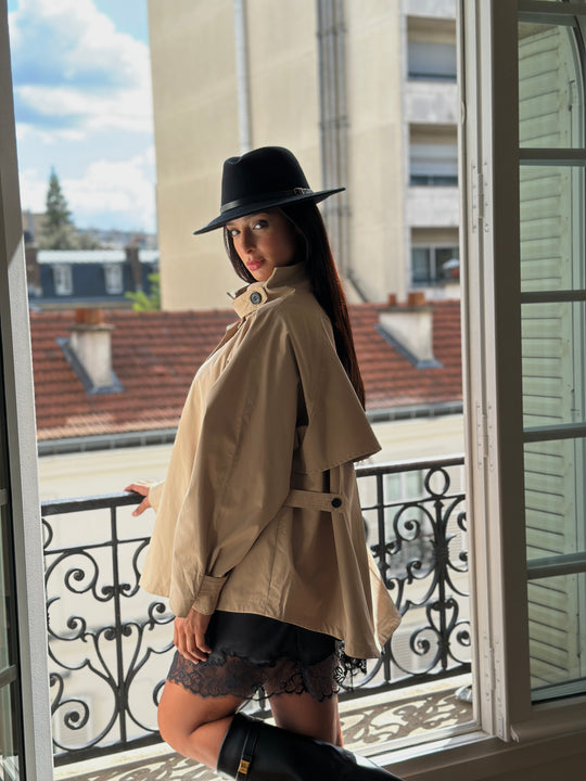 Trench oversize beige court 3067