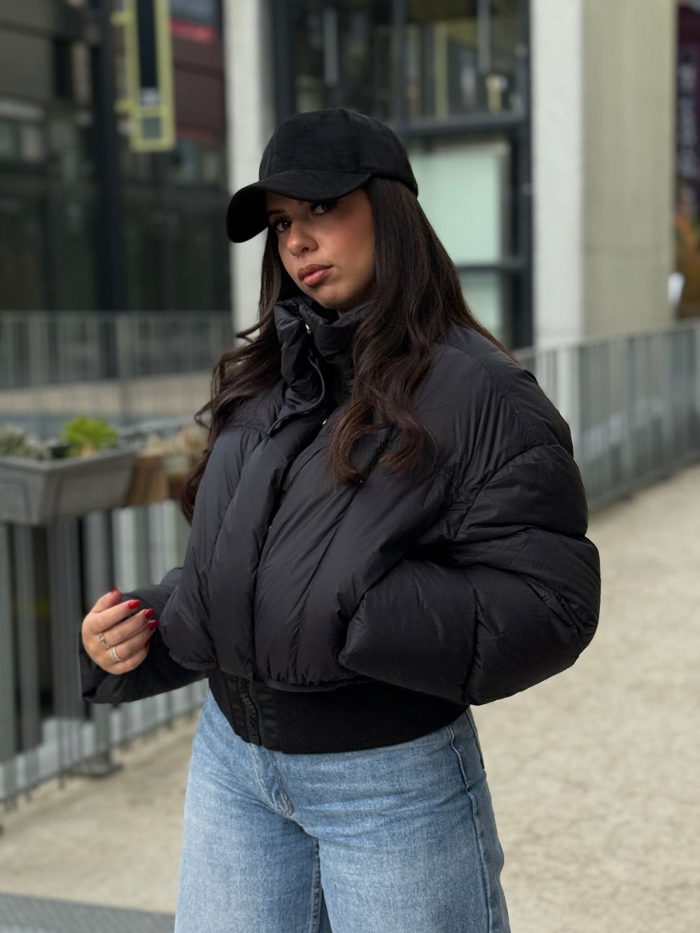 Doudoune court cintré à la taille Noir 2021 (plume)