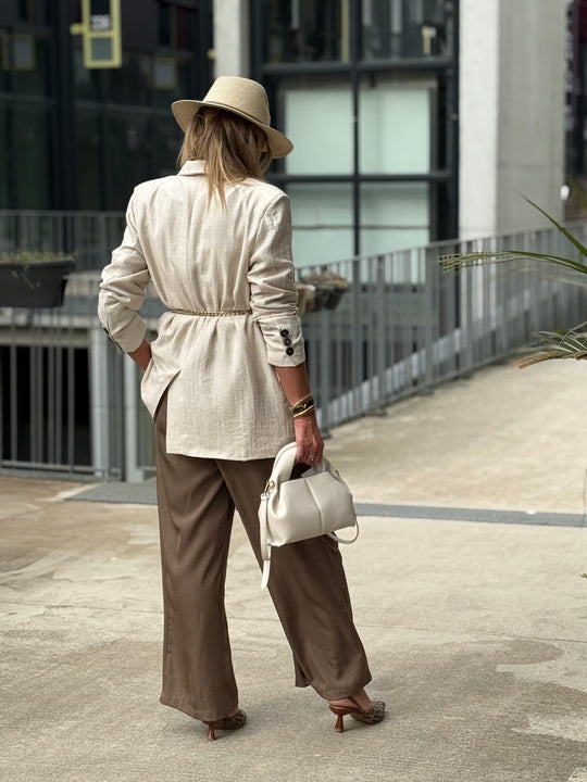 Blazer lin droit fluide Aurore 7271
