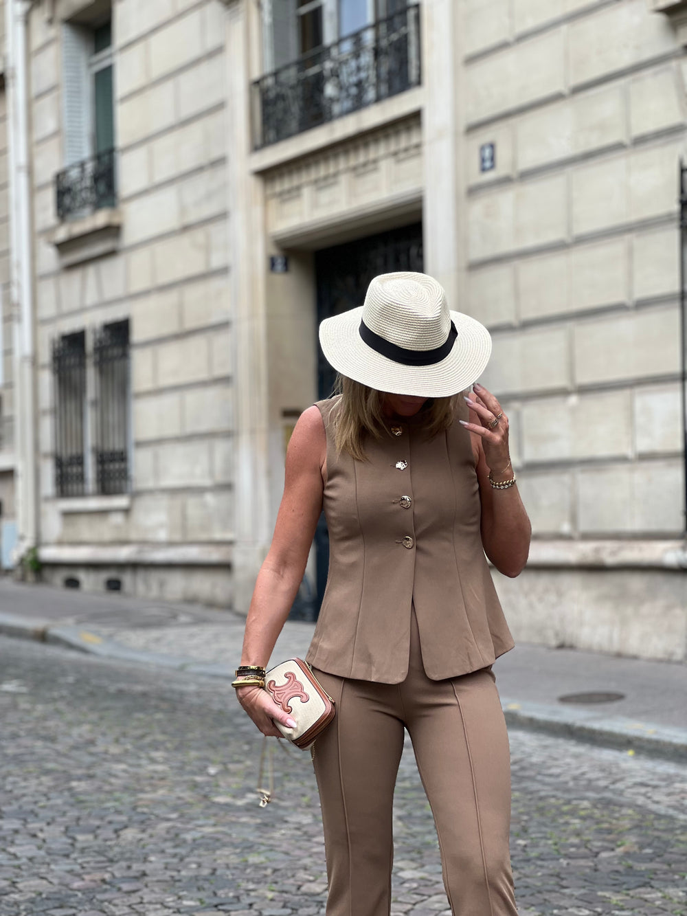 Ensemble bolero pantalon boutons CAMEL 8087/8088