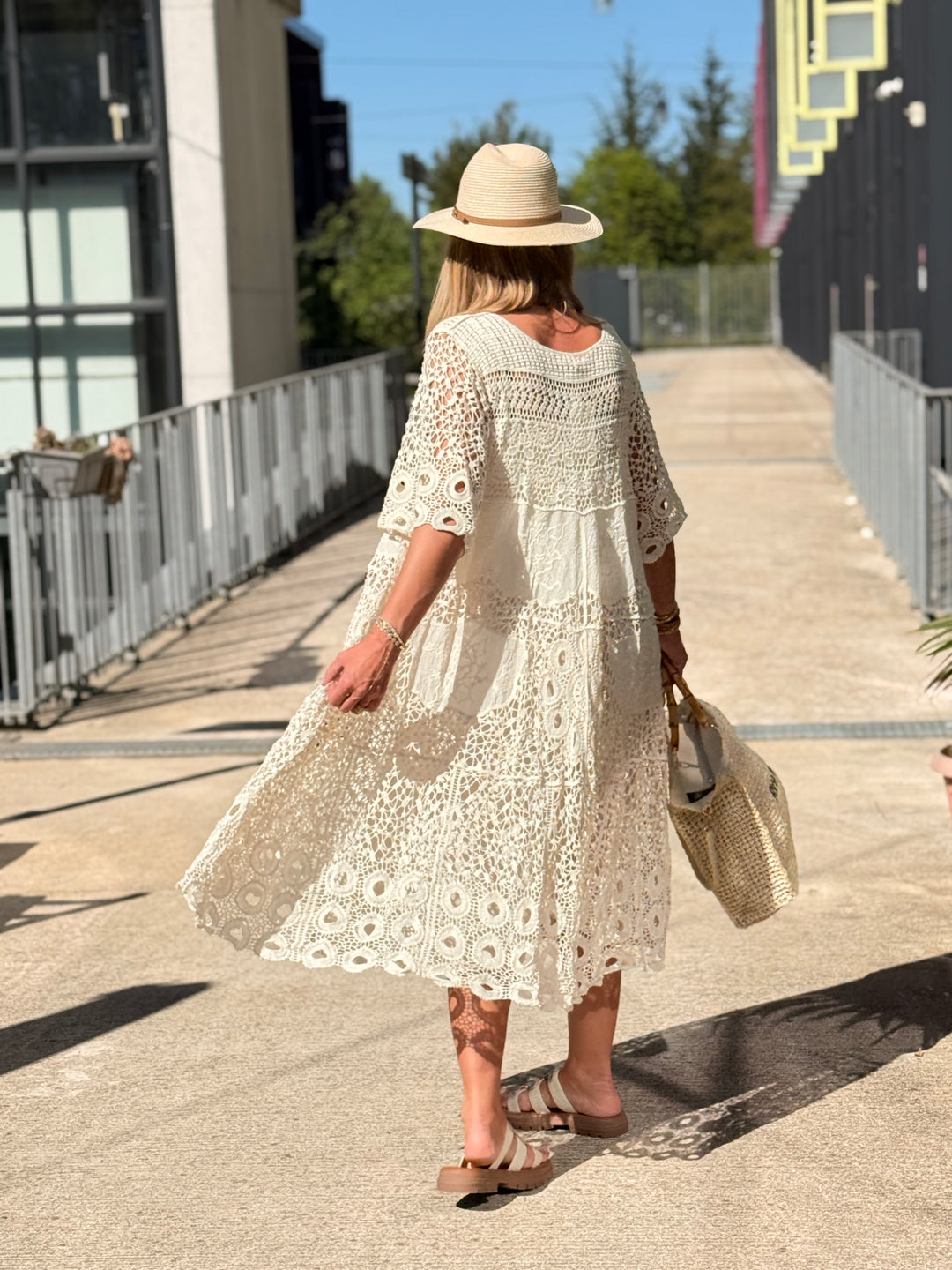 Robe crochet BEIGE 3409