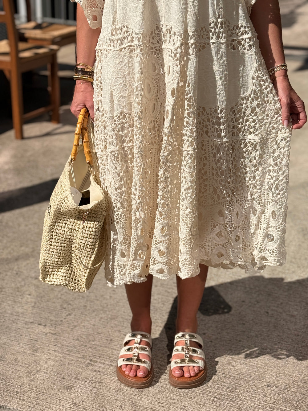 Robe crochet BEIGE 3409