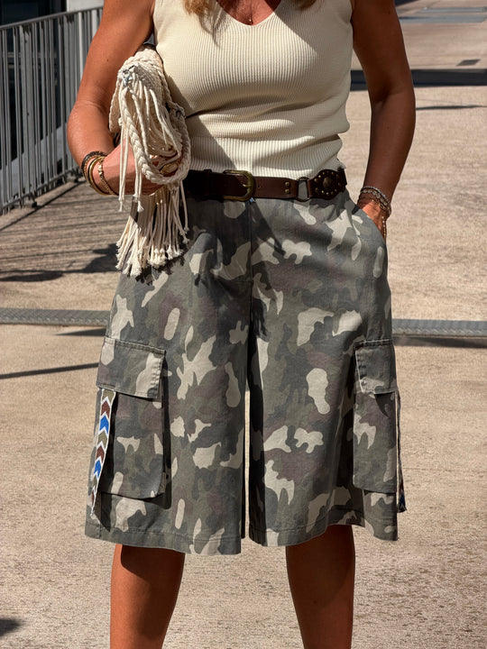 Bermuda oversize militaire