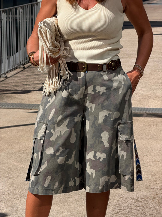 Bermuda oversize militaire