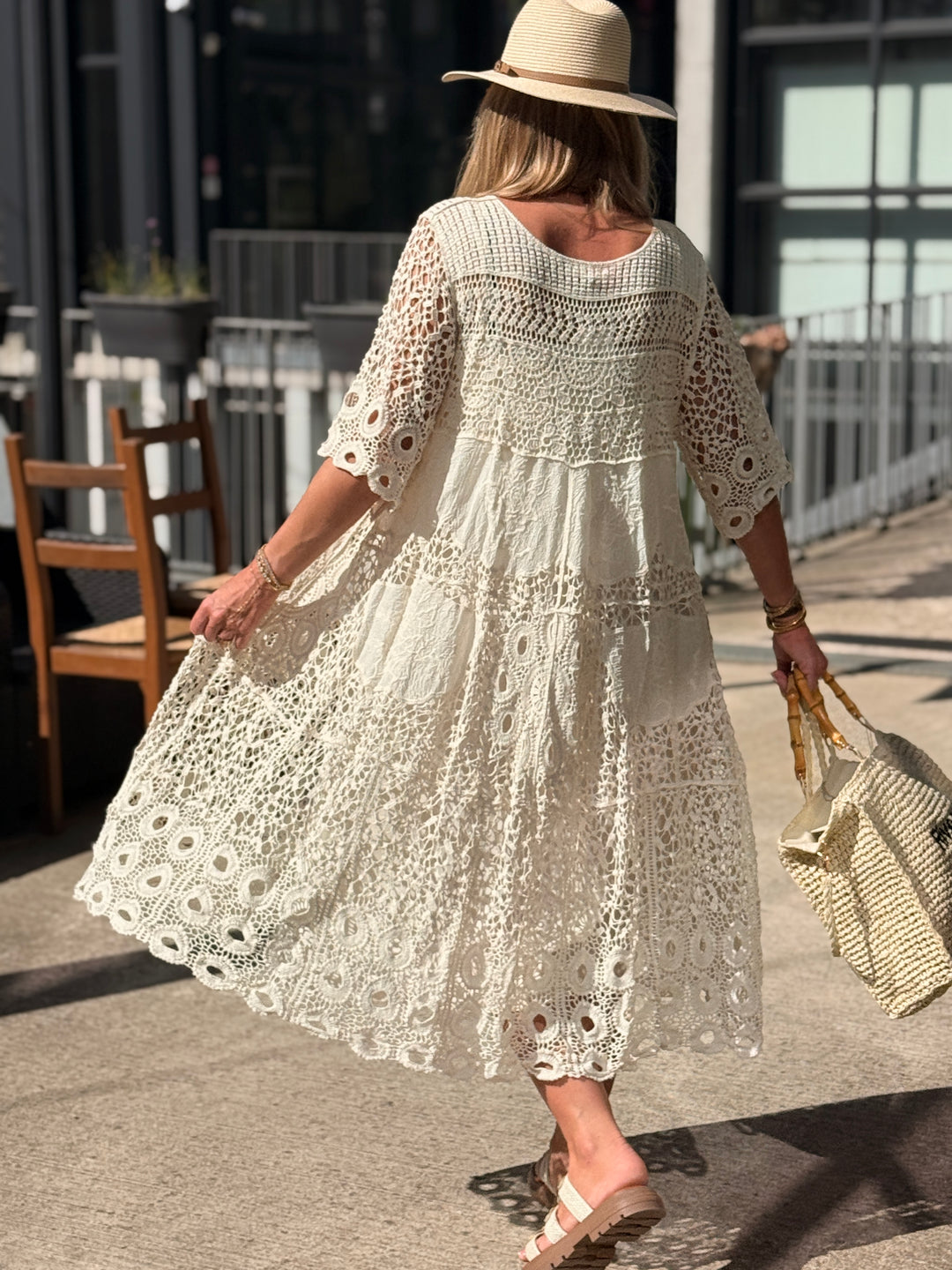 Robe crochet BEIGE 3409