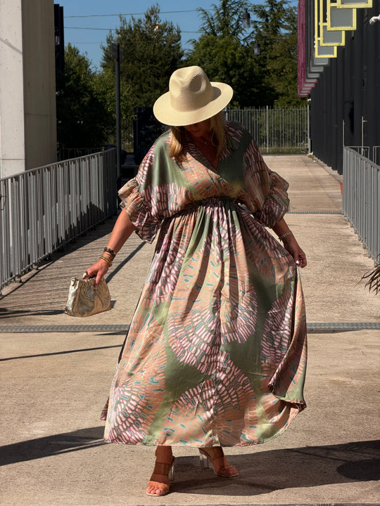 Robe imprimé LORIE Vert S26