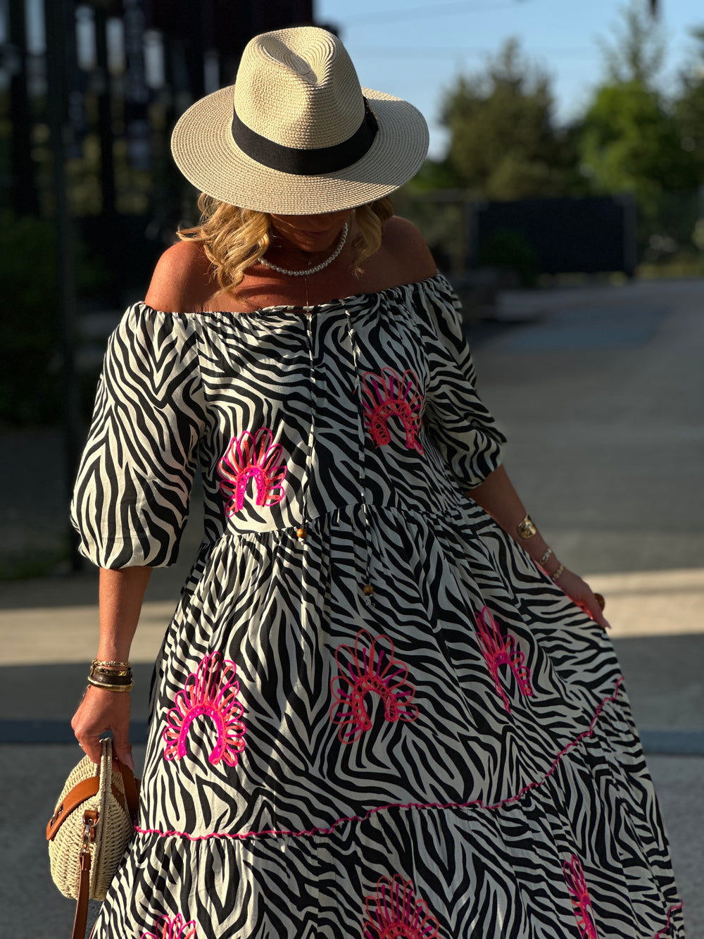 Robe Zèbre SABY INDIAN S/S25