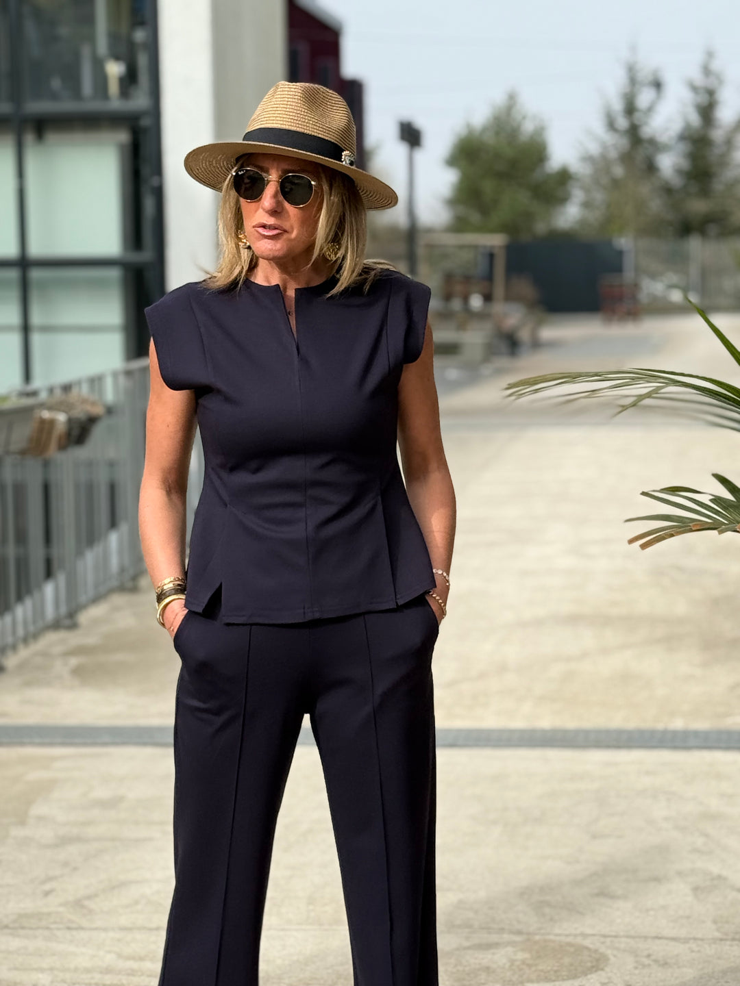 Ensemble jogging Linda bleu