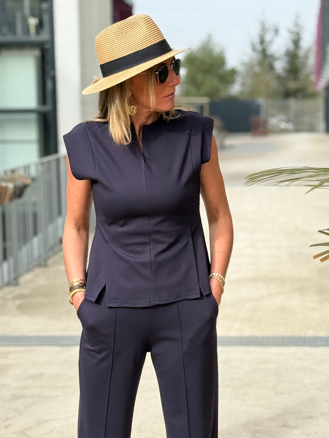 Ensemble jogging Linda bleu