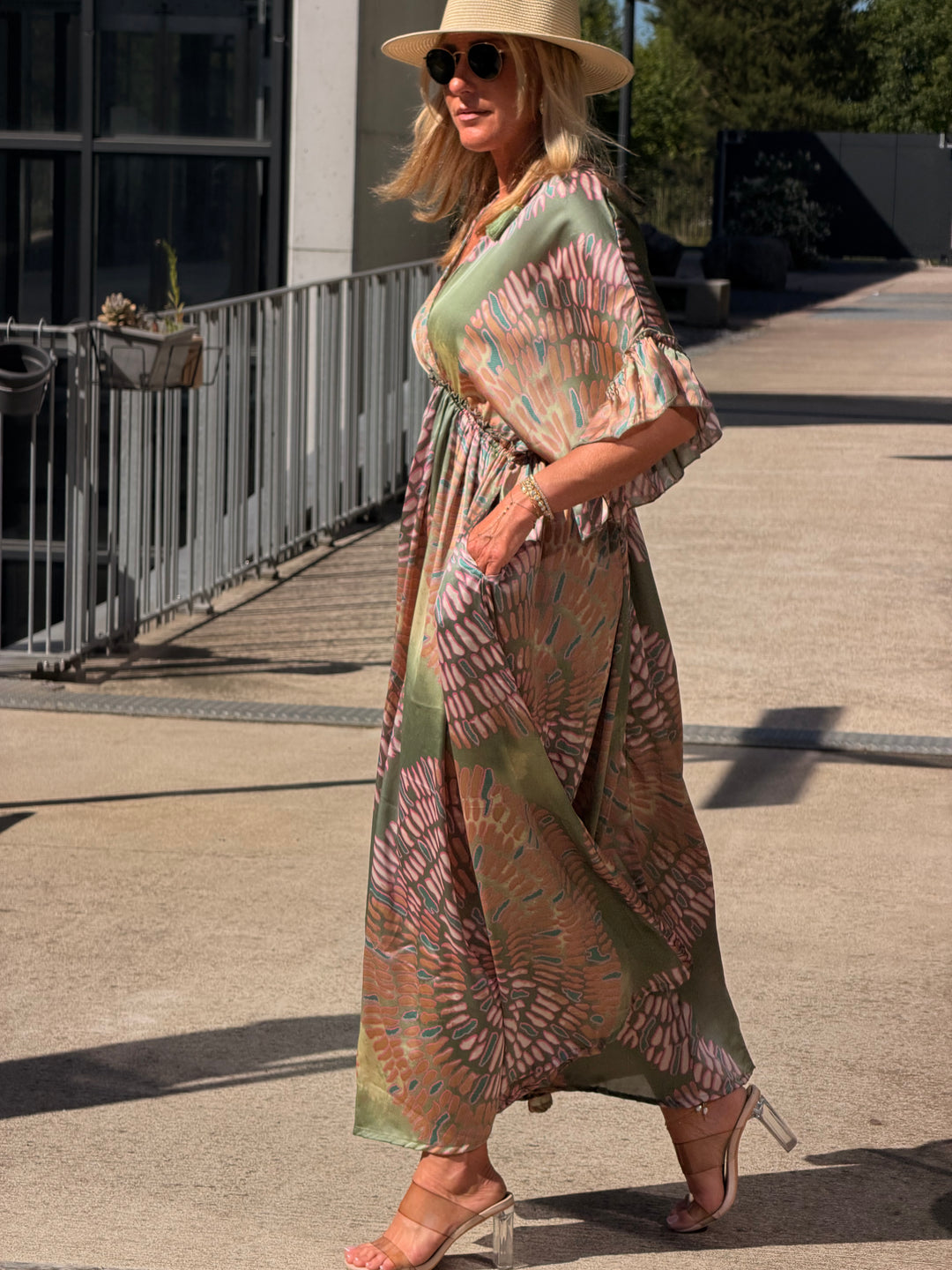 Robe imprimé LORIE Vert S26