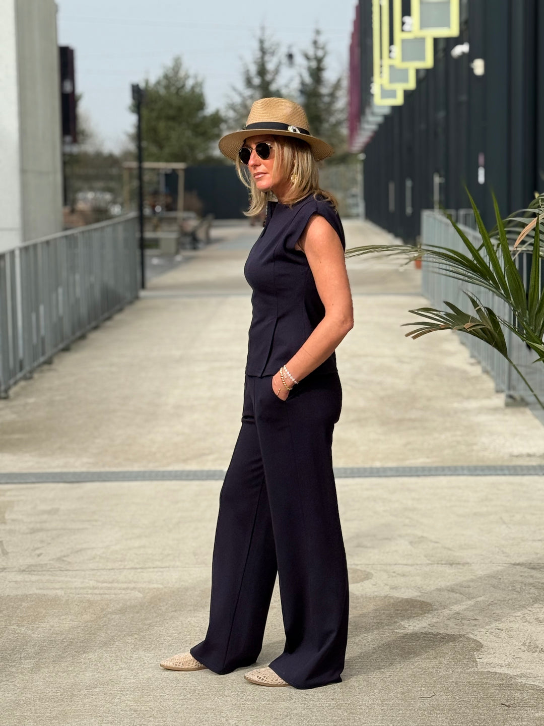 Ensemble jogging Linda bleu