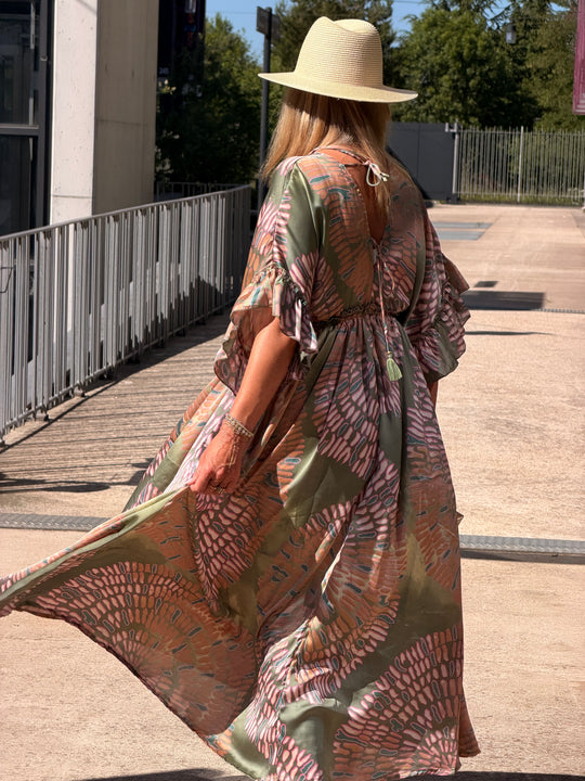 Robe imprimé LORIE Vert S26