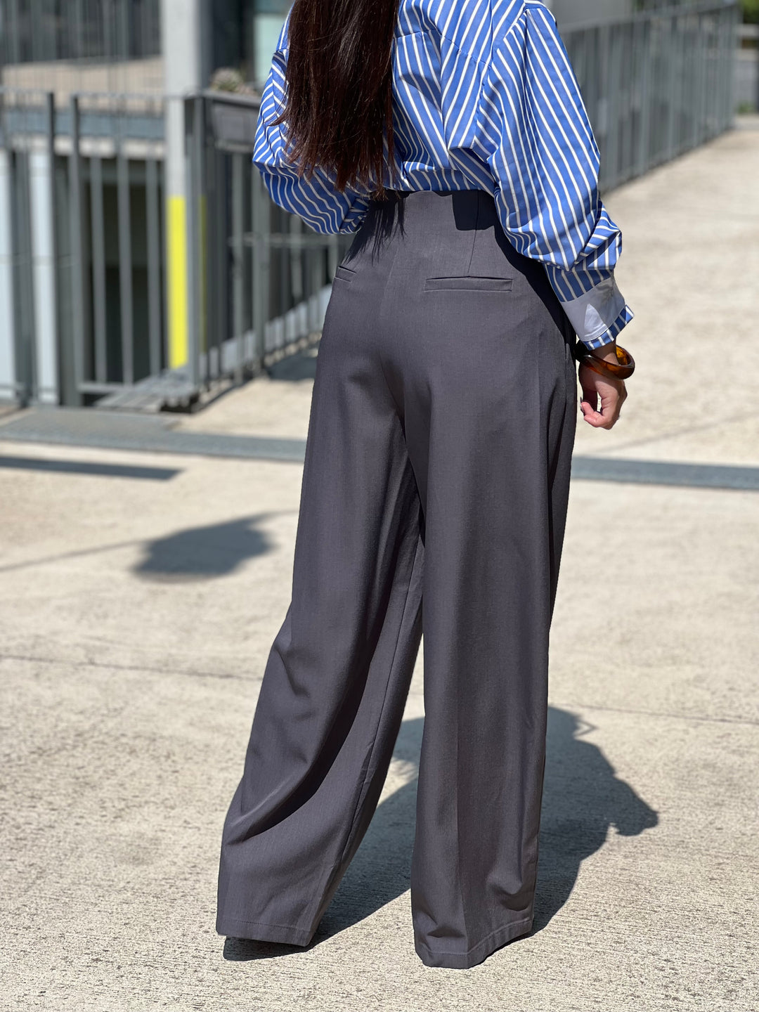 Pantalon à pince gris M765