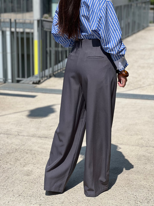 Pantalon à pince gris M765