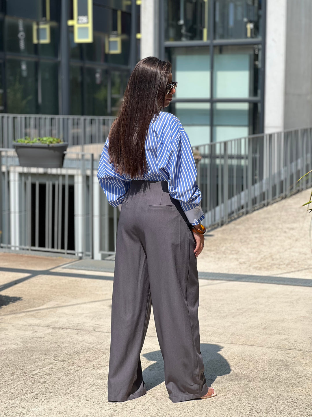 Pantalon à pince gris M765