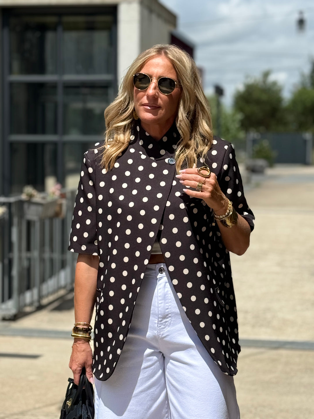 Blazer à pois Noir 83098