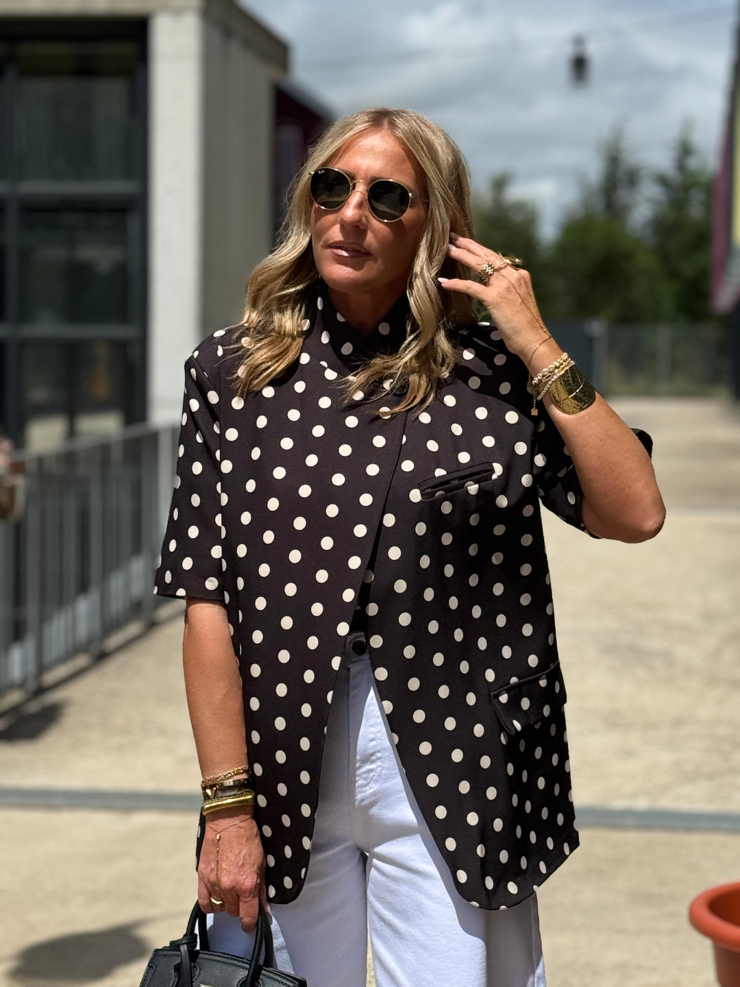 Blazer à pois Noir 83098