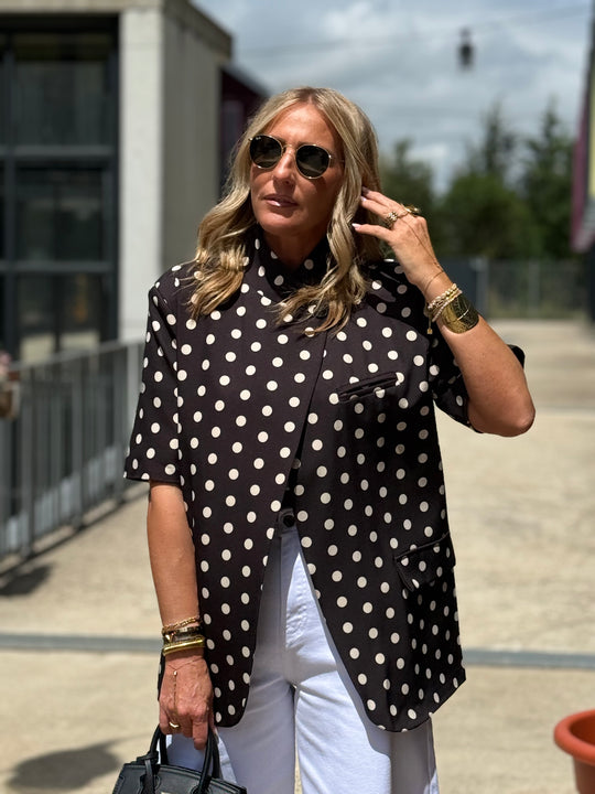 Blazer à pois Noir 83098