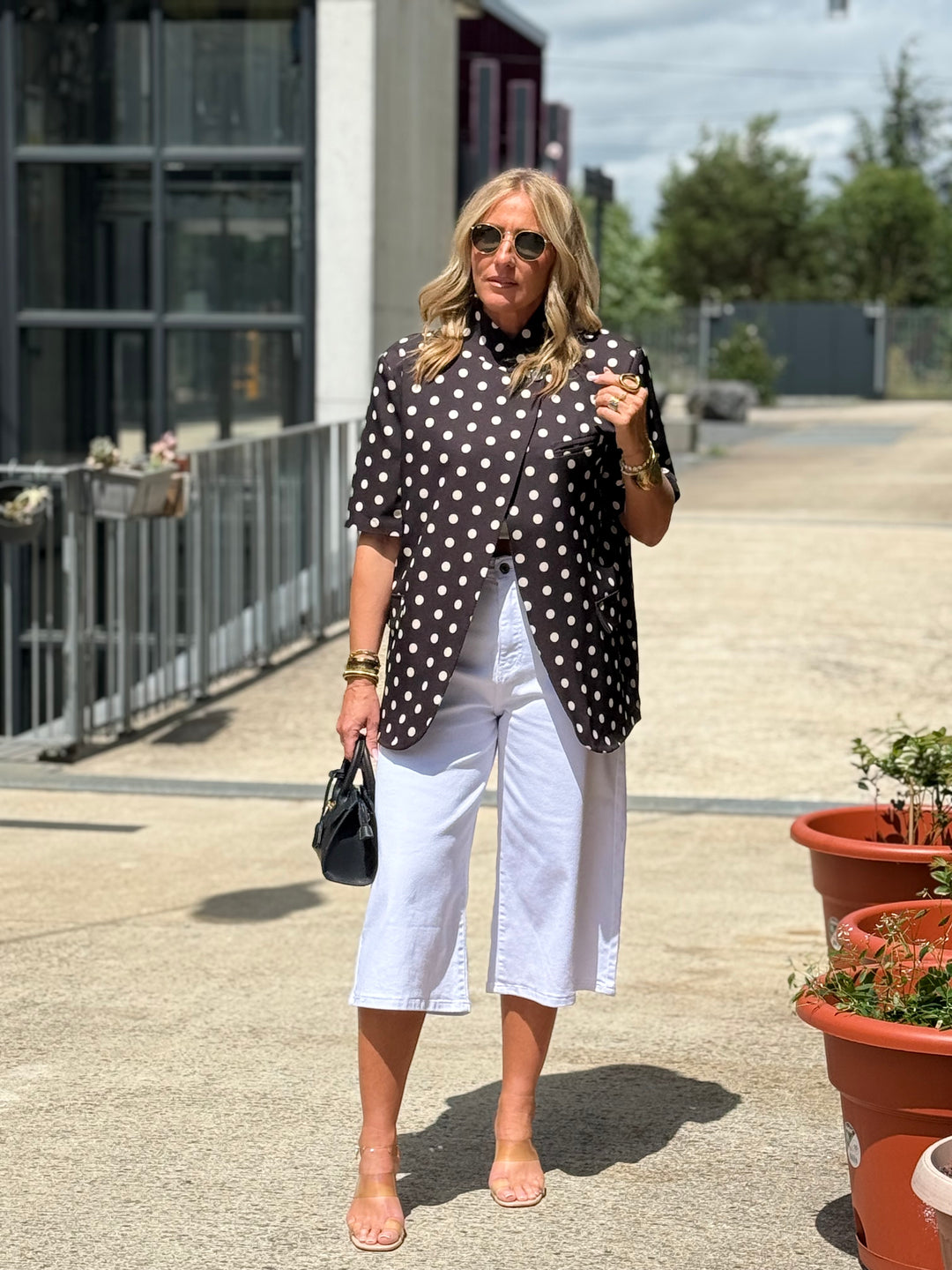Blazer à pois Noir 83098