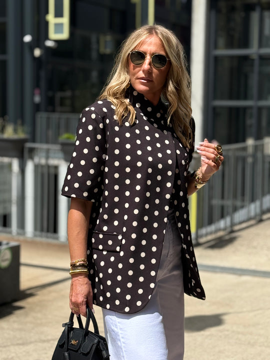 Blazer à pois Noir 83098