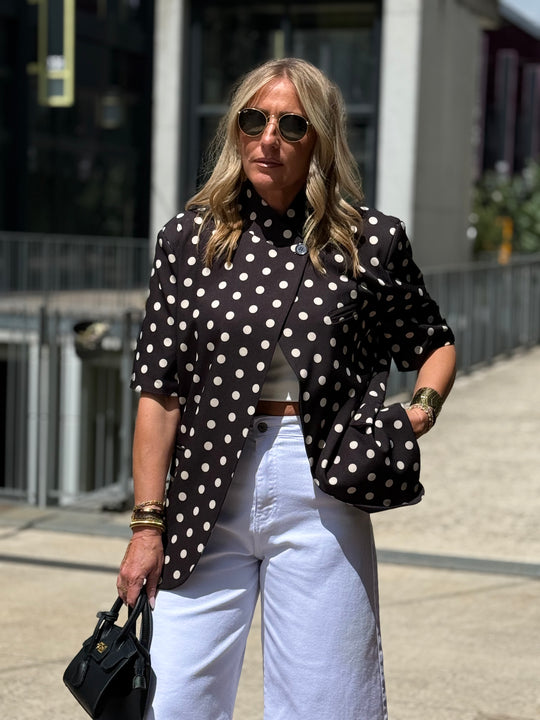 Blazer à pois Noir 83098