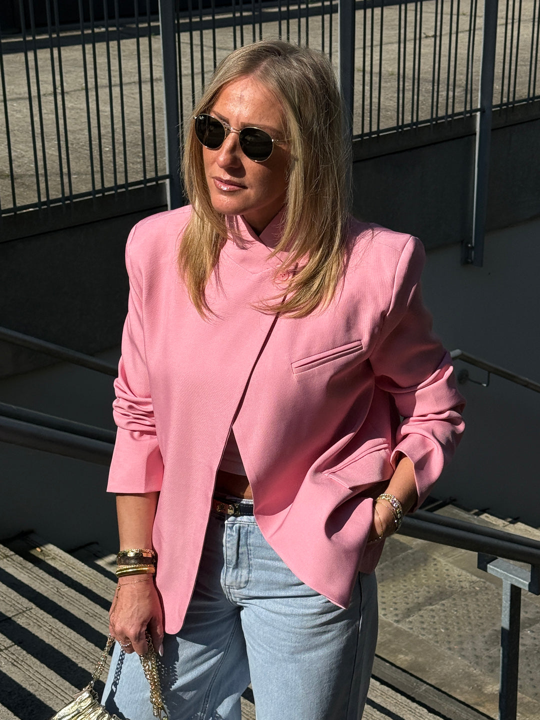 Blazer croisé Uni Rose Marilyn