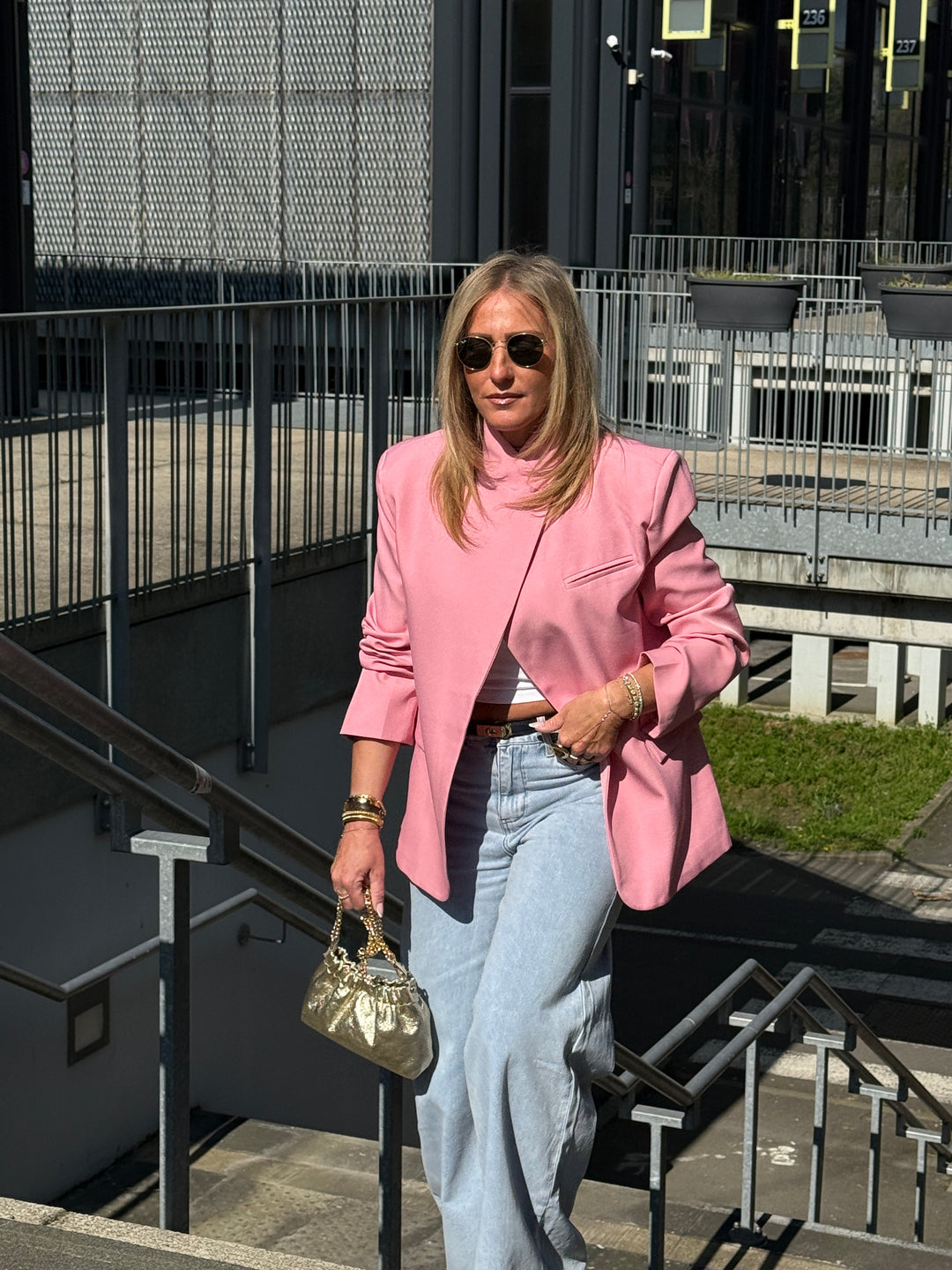 Blazer croisé Uni Rose Marilyn