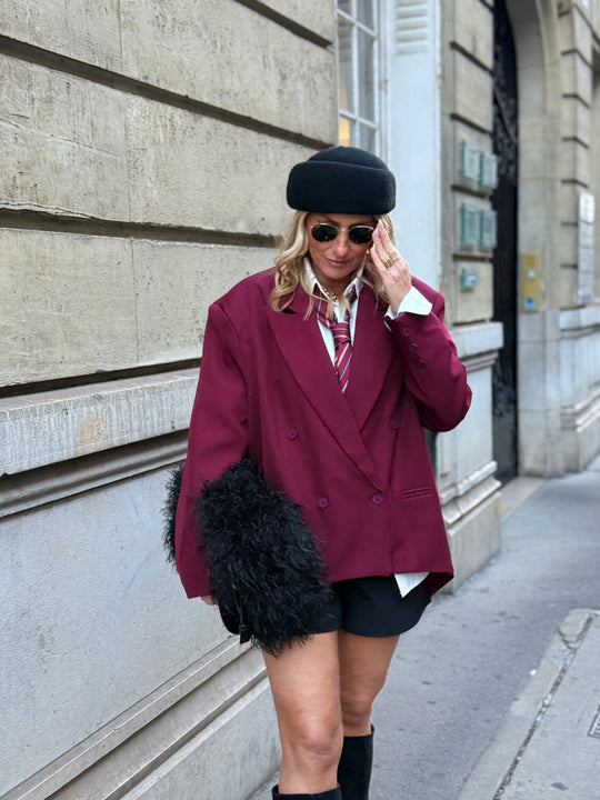 Blazer droite Bordeaux V16002