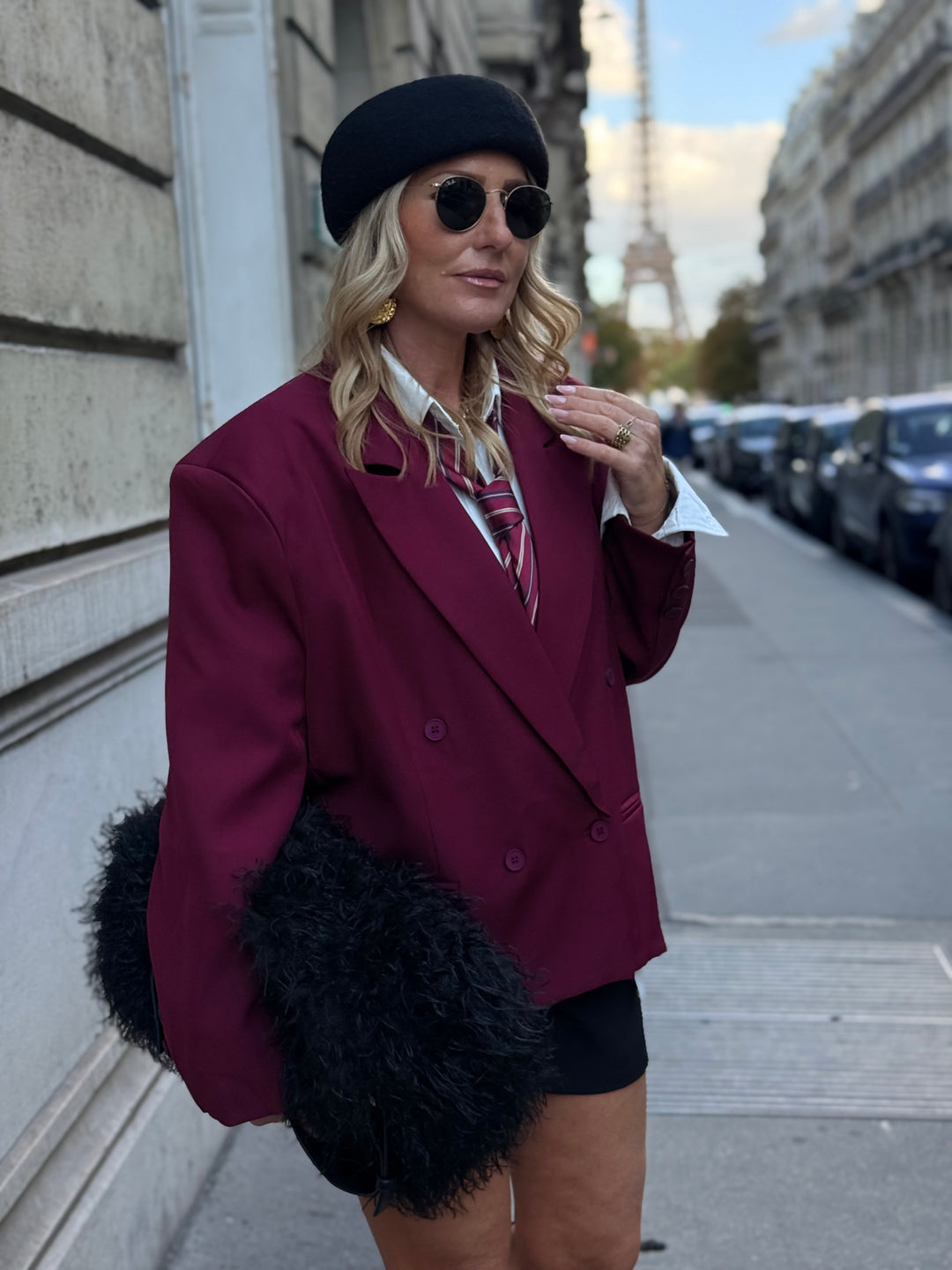 Blazer droite Bordeaux V16002