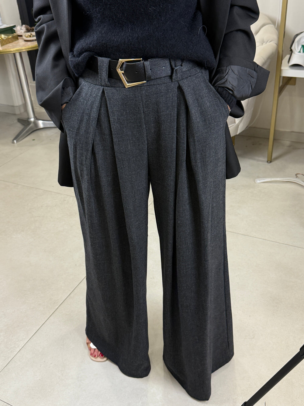 Pantalon pince ceinture 18599