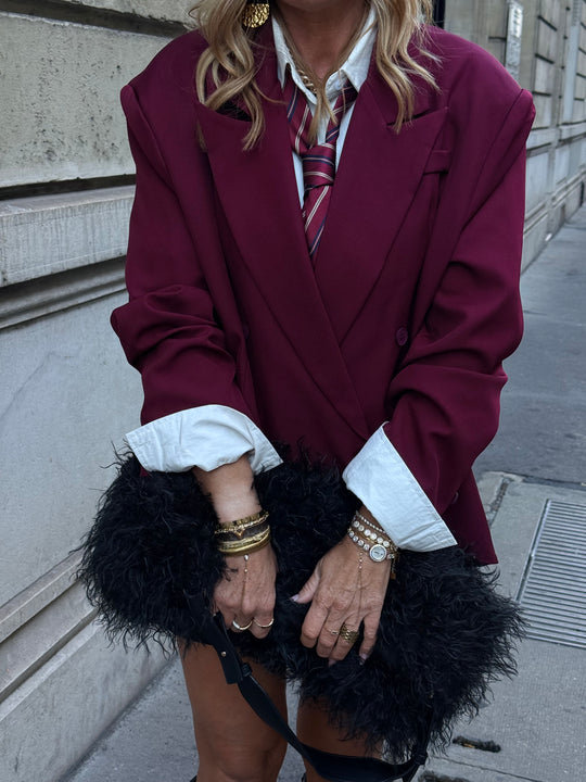 Blazer droite Bordeaux V16002