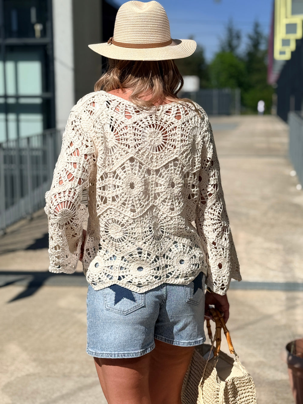 Pull crochet beige 3331