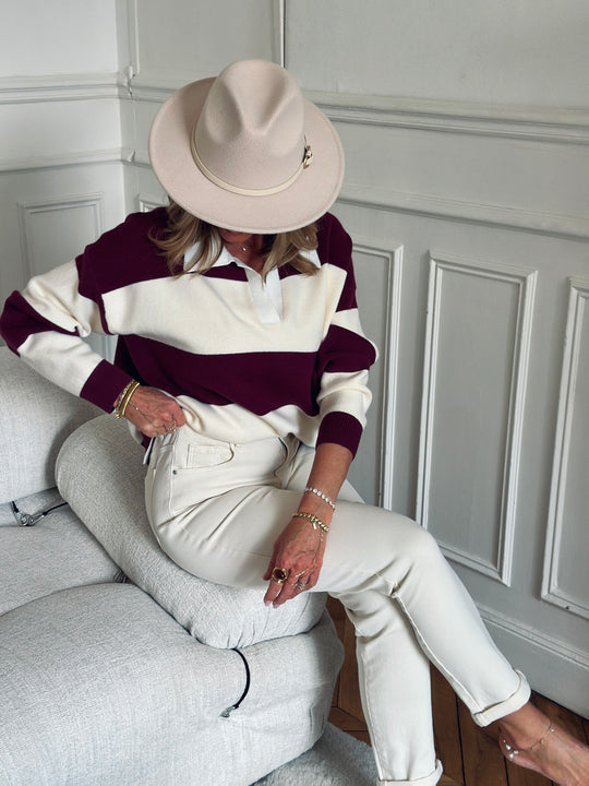 Jean mom écru 6035