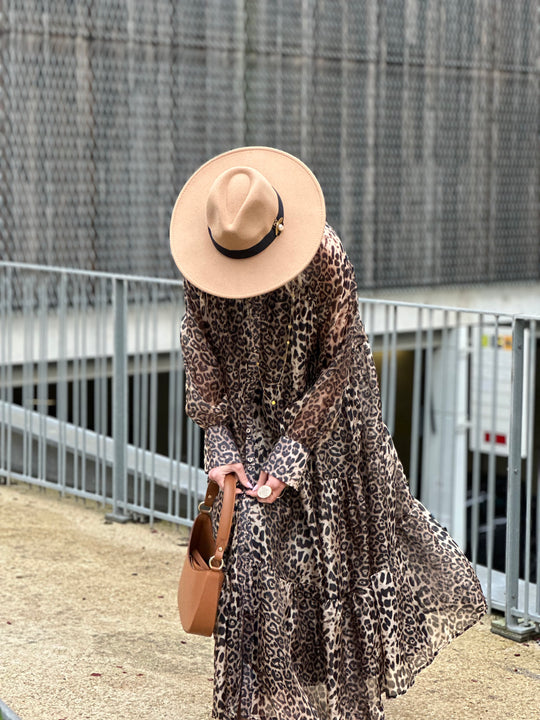 Robe volant léopard /R7718