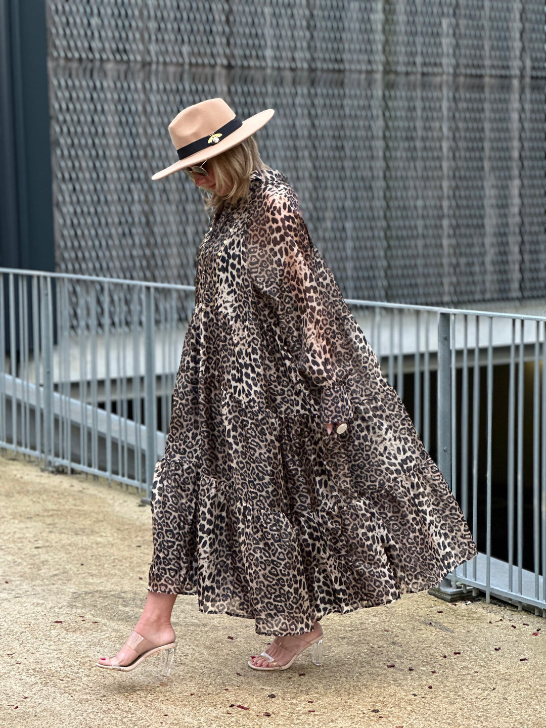 Robe volant léopard /R7718