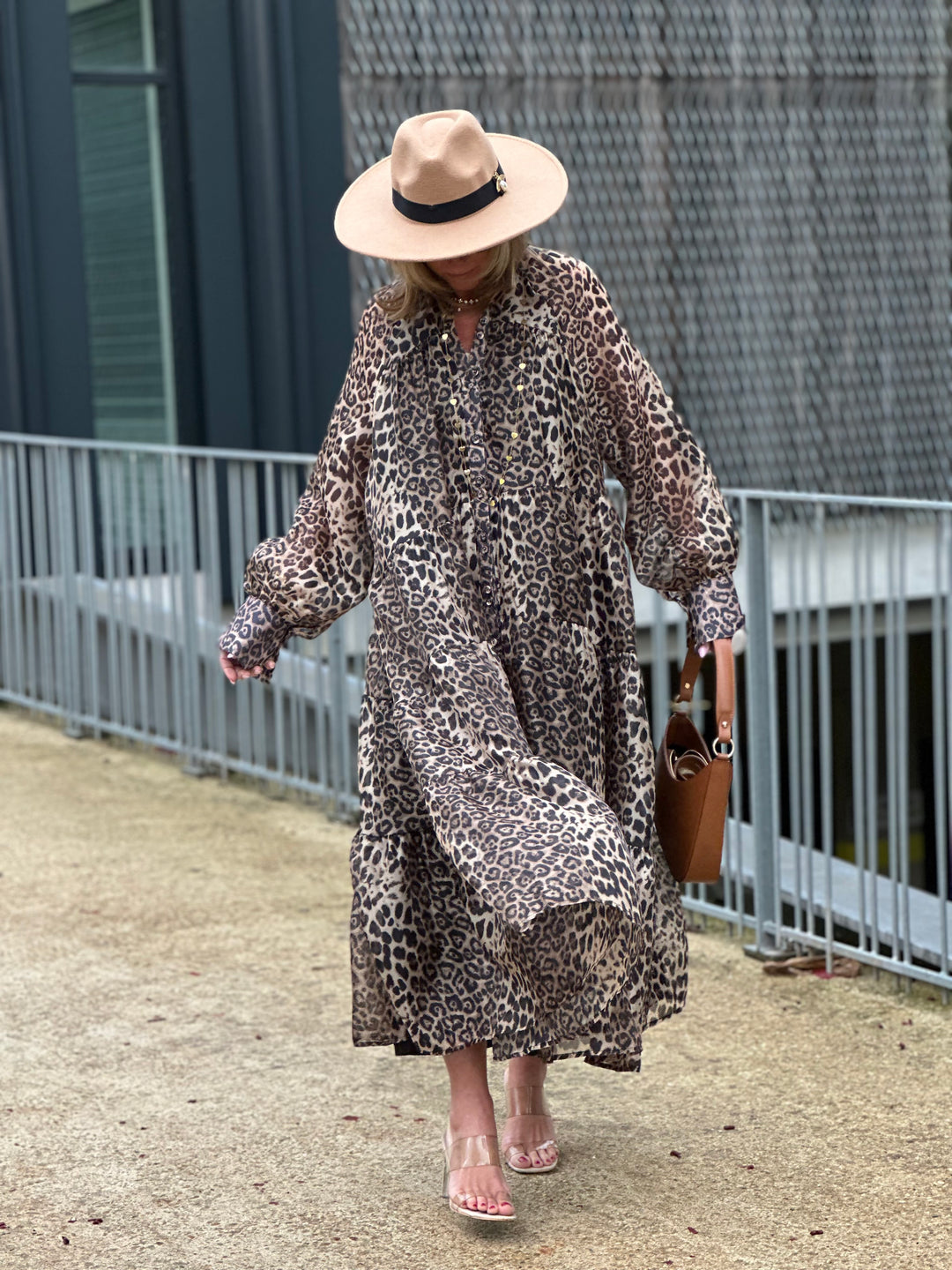 Robe volant léopard /R7718