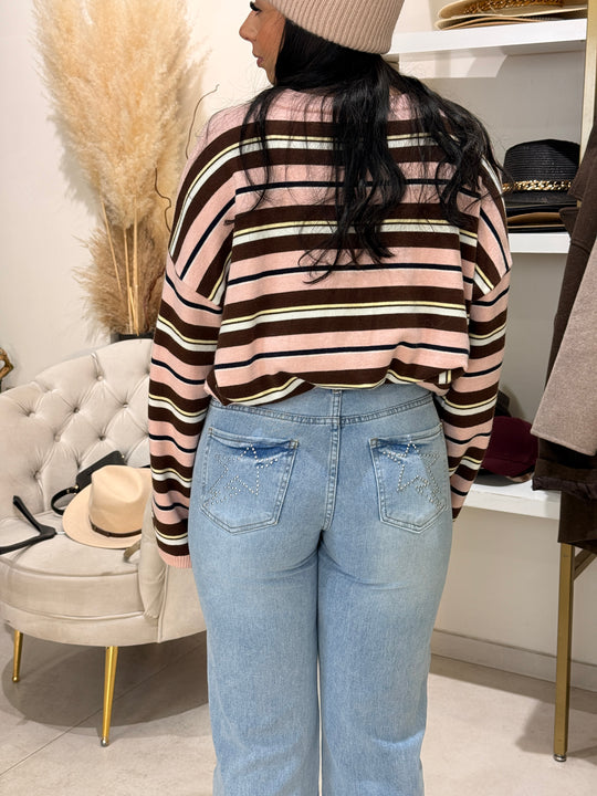 Jean bleu claire étoiles G173Y-D