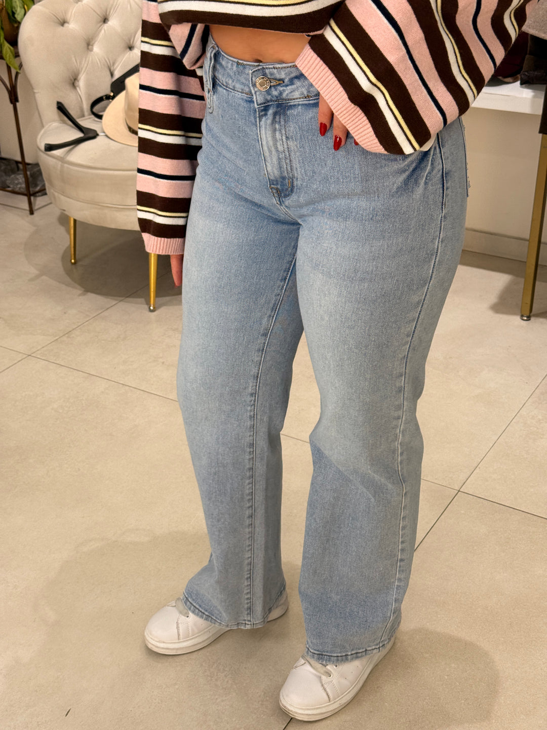 Jean bleu claire étoiles G173Y-D