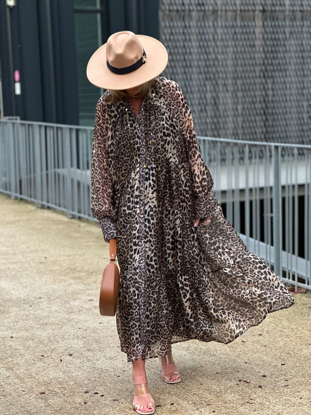 Robe volant léopard /R7718