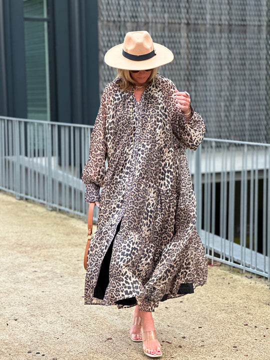 Robe volant léopard /R7718