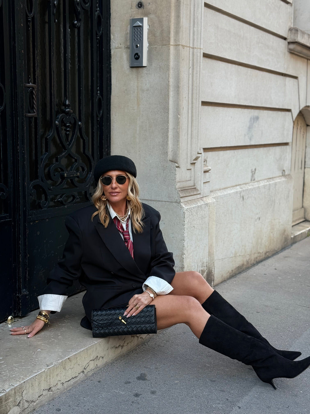 Blazer droite Noir V16002