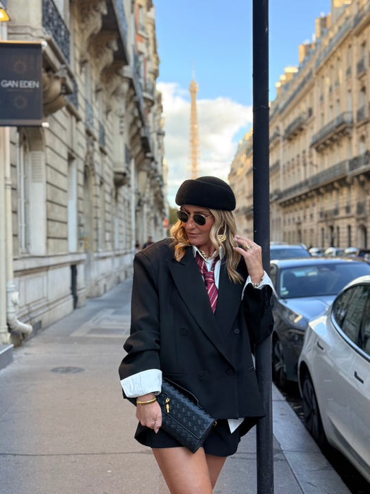 Blazer droite Noir V16002
