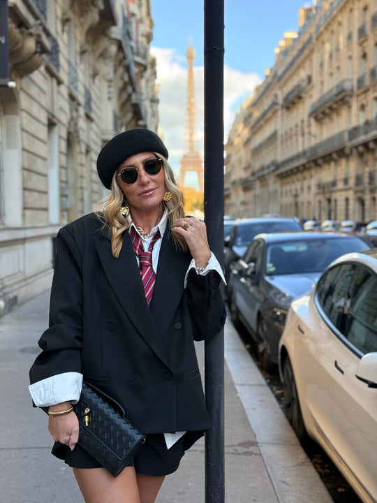 Blazer droite Noir V16002