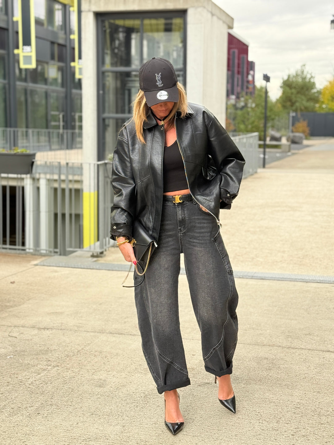 Veste similicuir Noir 2191